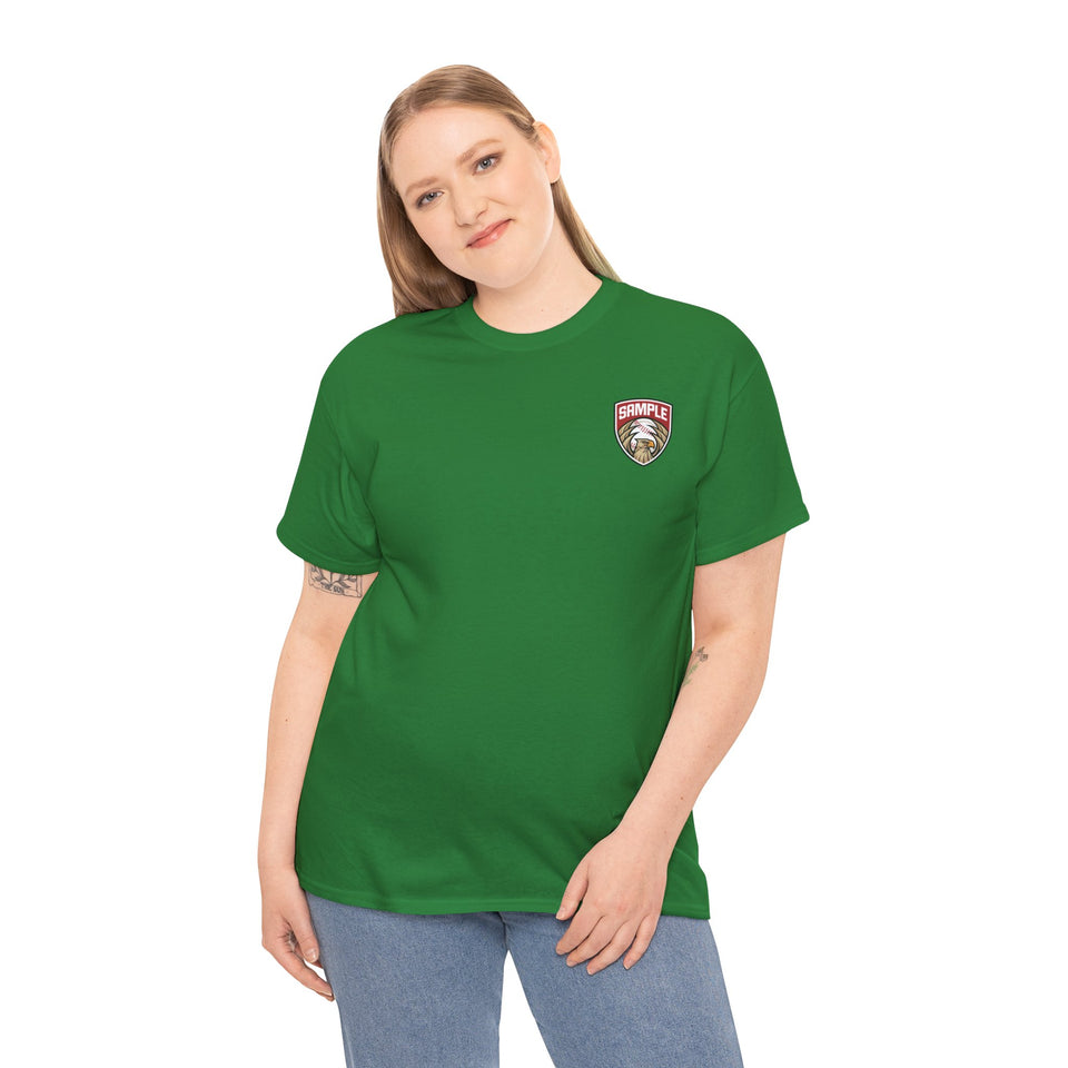 Unisex Heavy Cotton Tee - Eagle Baseball Graphic T-Shirt
