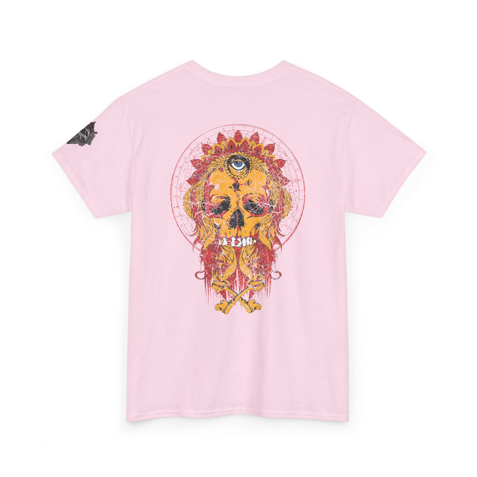Vintage Skull Art Unisex Heavy Cotton Tee - Gothic Streetwear Fashion