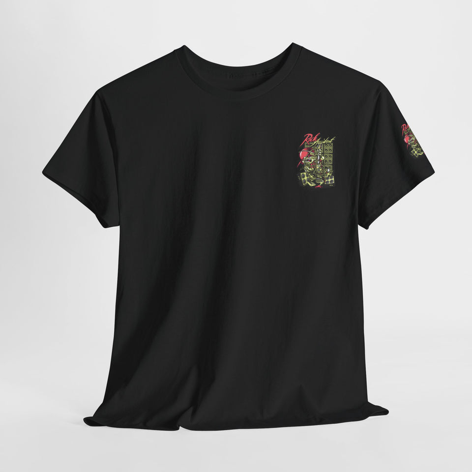 Vibrant Urban Art Unisex Heavy Cotton Tee – Street Style Graphic T-Shirt with Speaker Design