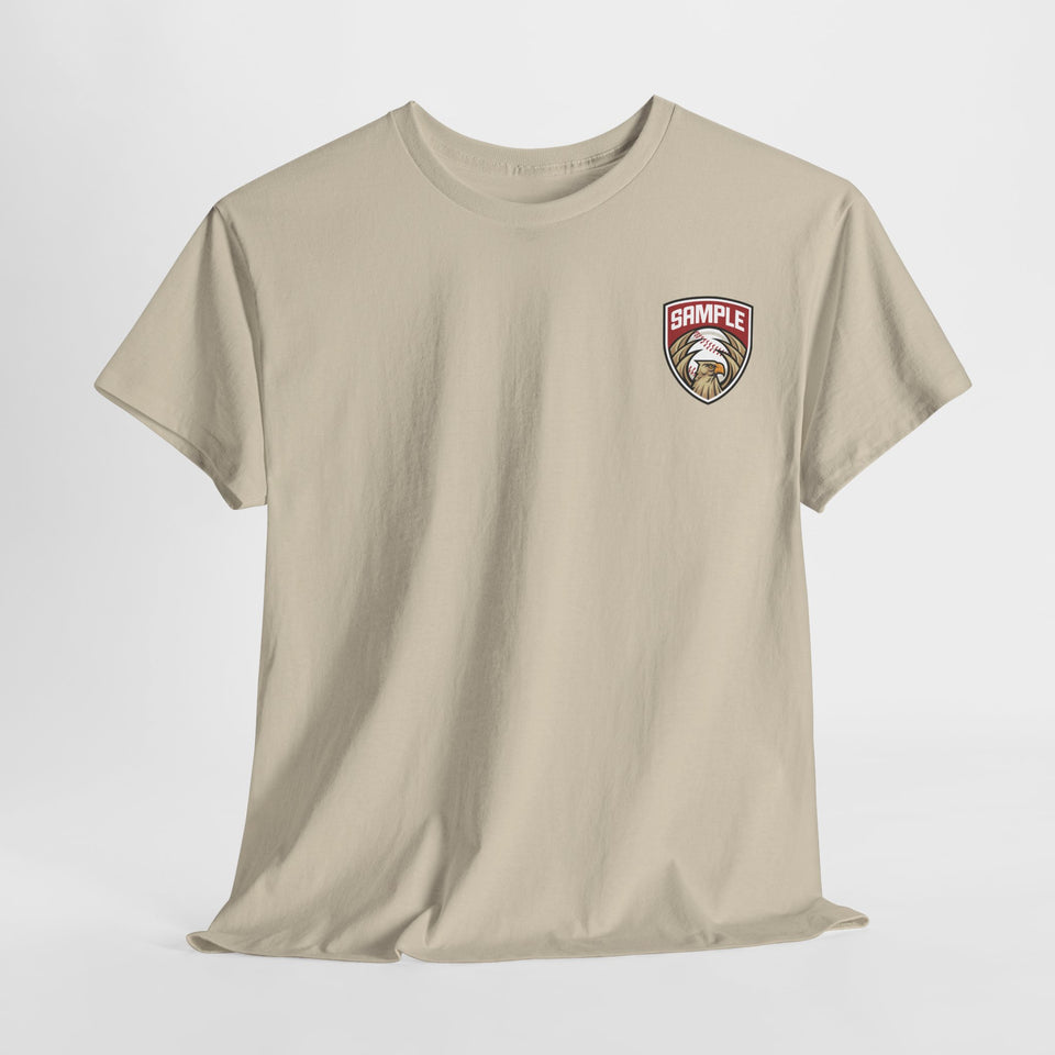 Unisex Heavy Cotton Tee - Eagle Baseball Graphic T-Shirt