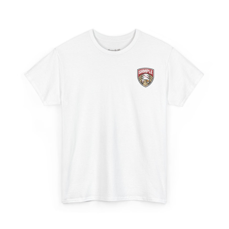 Unisex Heavy Cotton Tee - Eagle Baseball Graphic T-Shirt