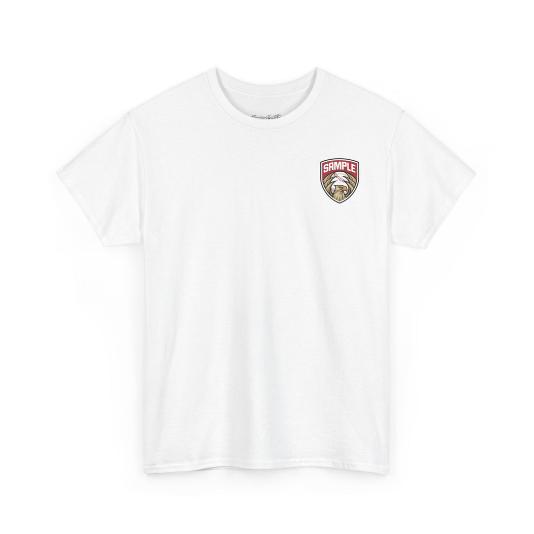 Unisex Heavy Cotton Tee - Eagle Baseball Graphic T-Shirt