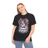 Gothic Graphic Unisex Heavy Cotton Tee - Vintage Style Horror Art