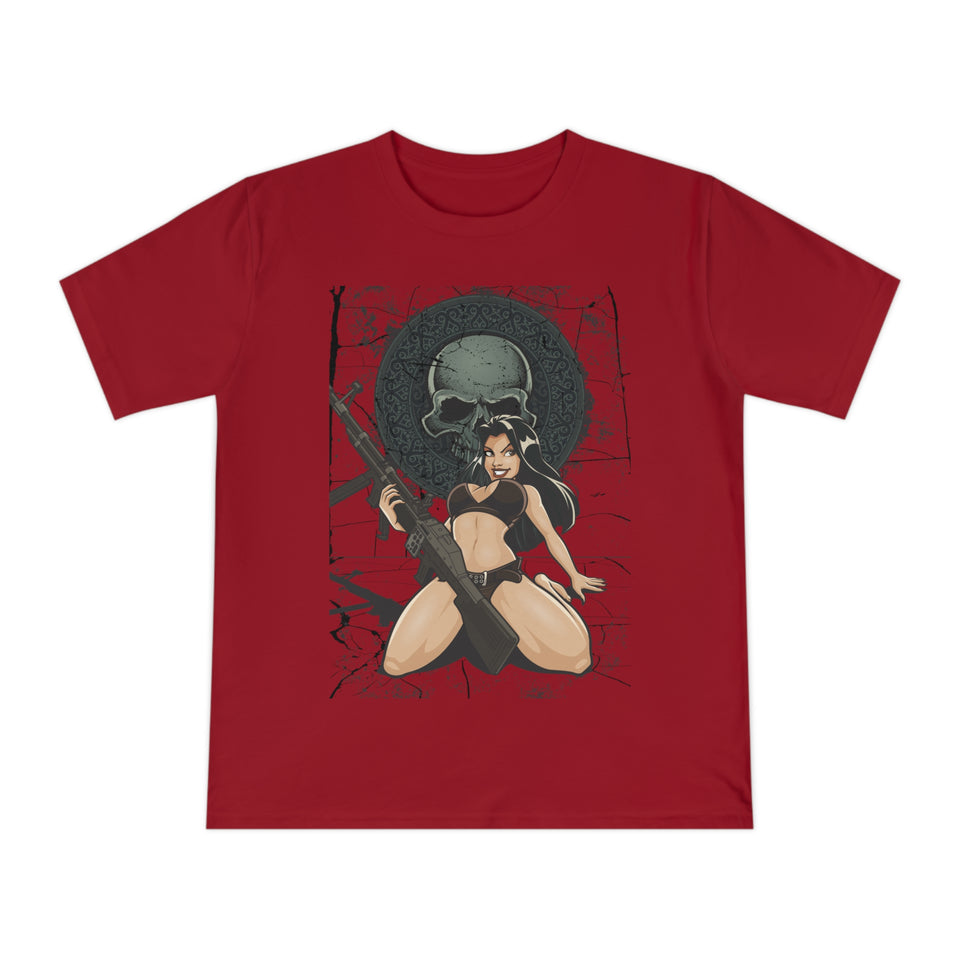 Rebellious Skull Graphic Unisex T-Shirt | Bold Yellow Design | Perfect for Edgy Casual Wear