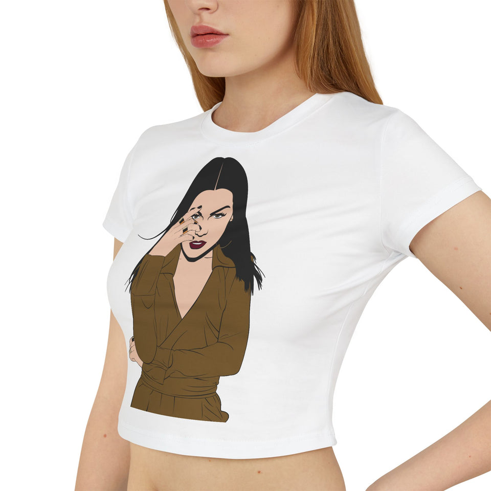 Chic Women's Baby Tee - Trendy Graphic Tee for Fashion Lovers