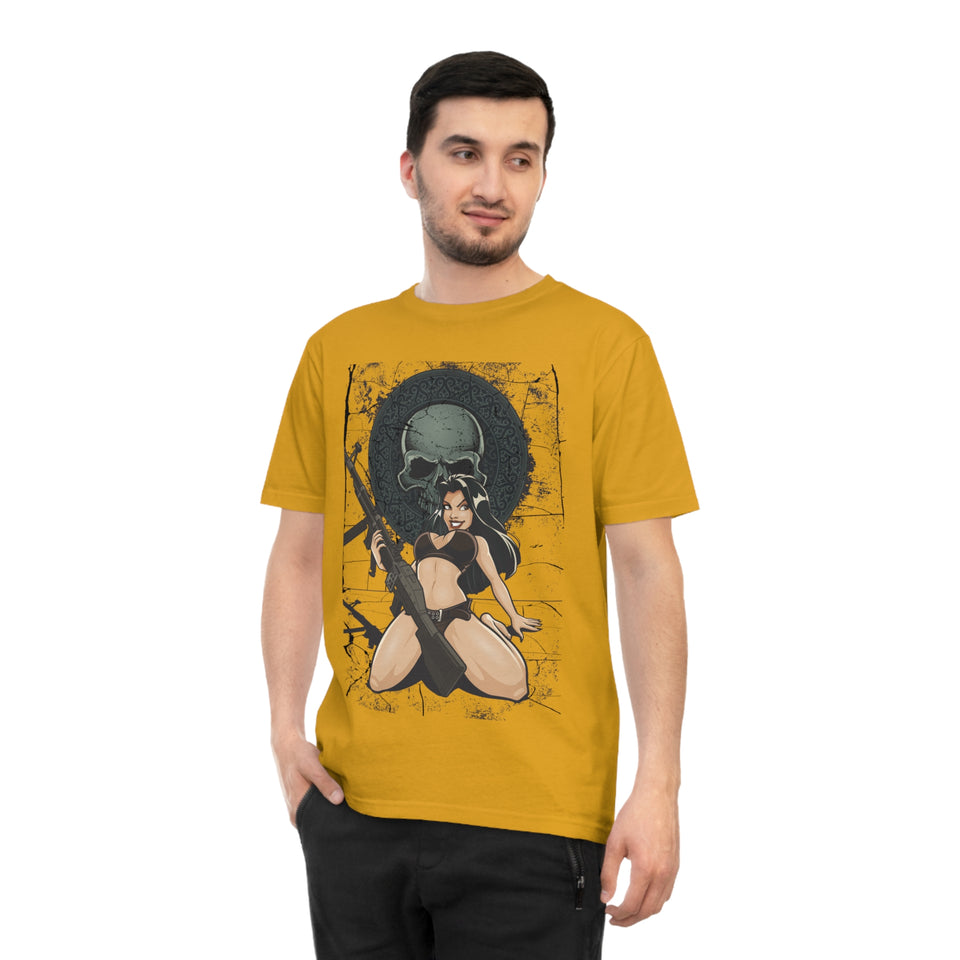 Rebellious Skull Graphic Unisex T-Shirt | Bold Yellow Design | Perfect for Edgy Casual Wear