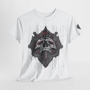 Vintage Skull Art Unisex Heavy Cotton Tee - Gothic Streetwear Fashion