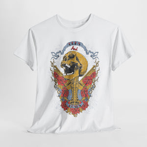 Vintage Skull Graphic Unisex Heavy Cotton Tee
