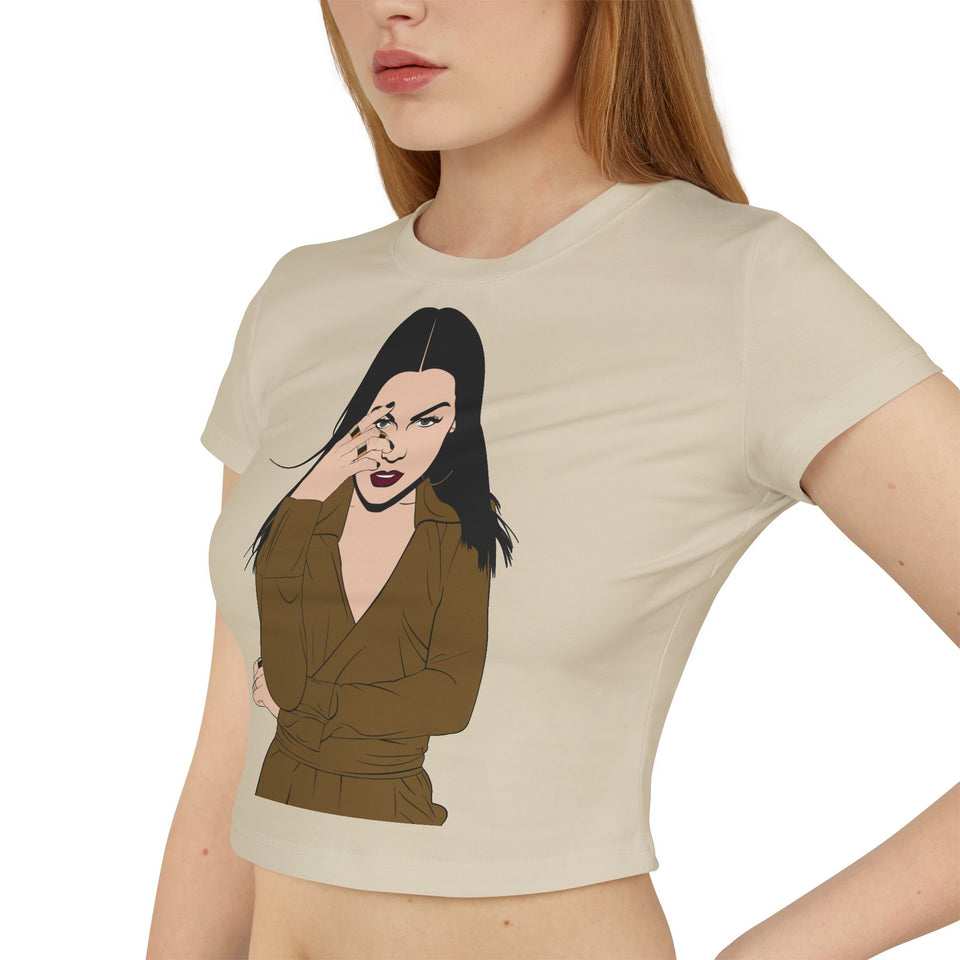 Chic Women's Baby Tee - Trendy Graphic Tee for Fashion Lovers