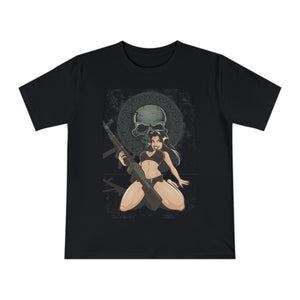 Rebellious Skull Graphic Unisex T-Shirt | Bold Yellow Design | Perfect for Edgy Casual Wear