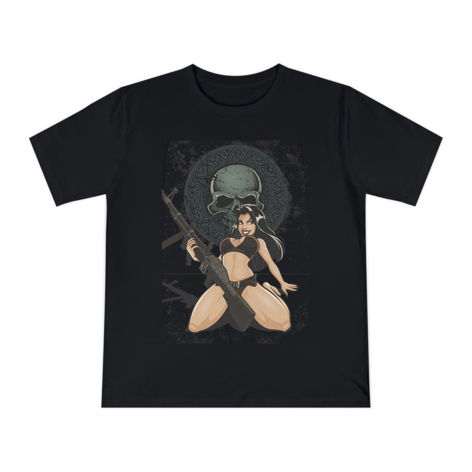 Rebellious Skull Graphic Unisex T-Shirt | Bold Yellow Design | Perfect for Edgy Casual Wear