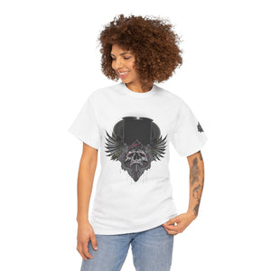 Edgy Skull Graphic Unisex Heavy Cotton Tee - Urban Streetwear Style