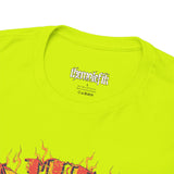 Vibrant Unisex Heavy Cotton Tee - Eye-Catching Skull Design
