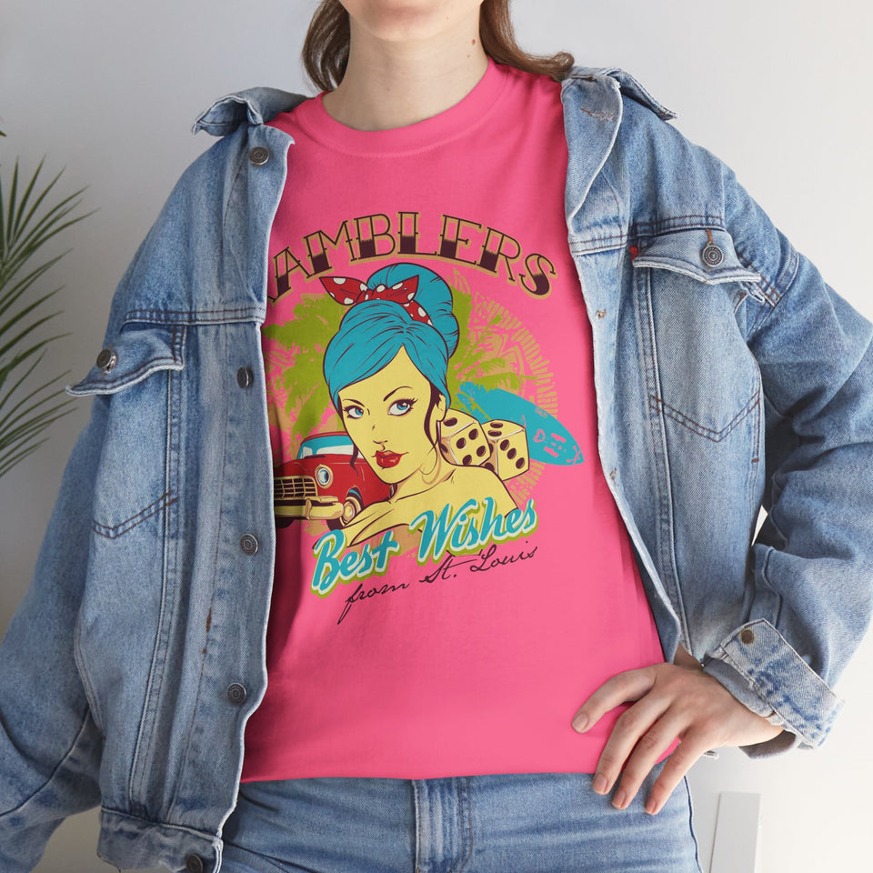Vintage-Inspired Unisex Cotton Tee - "Best Wishes from St. Louis"