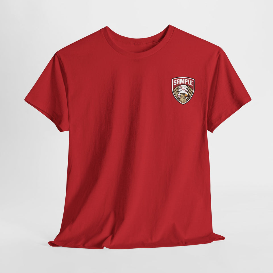 Unisex Heavy Cotton Tee - Eagle Baseball Graphic T-Shirt