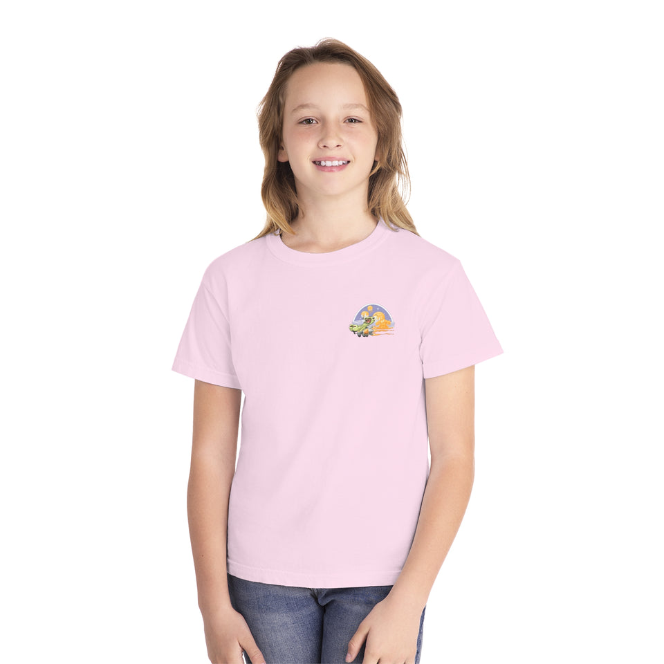 Youth Midweight Tee - Fun Dinosaur Graphic Tee for Kids