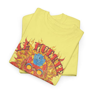 Vibrant Unisex Heavy Cotton Tee - Eye-Catching Skull Design
