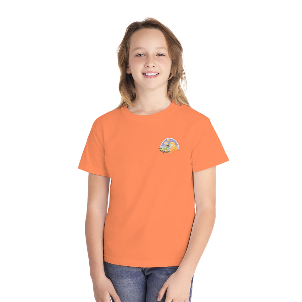 Youth Midweight Tee - Fun Dinosaur Graphic Tee for Kids