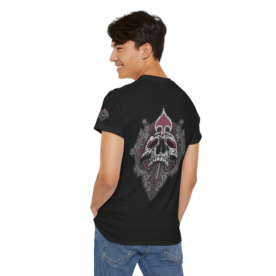 Edgy Skull Graphic Unisex Heavy Cotton Tee - Urban Streetwear Style