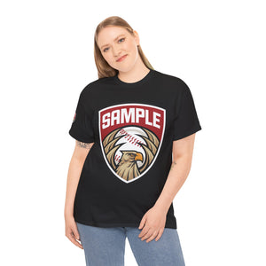 Unisex Heavy Cotton Tee - Eagle Baseball Graphic Design Shirt