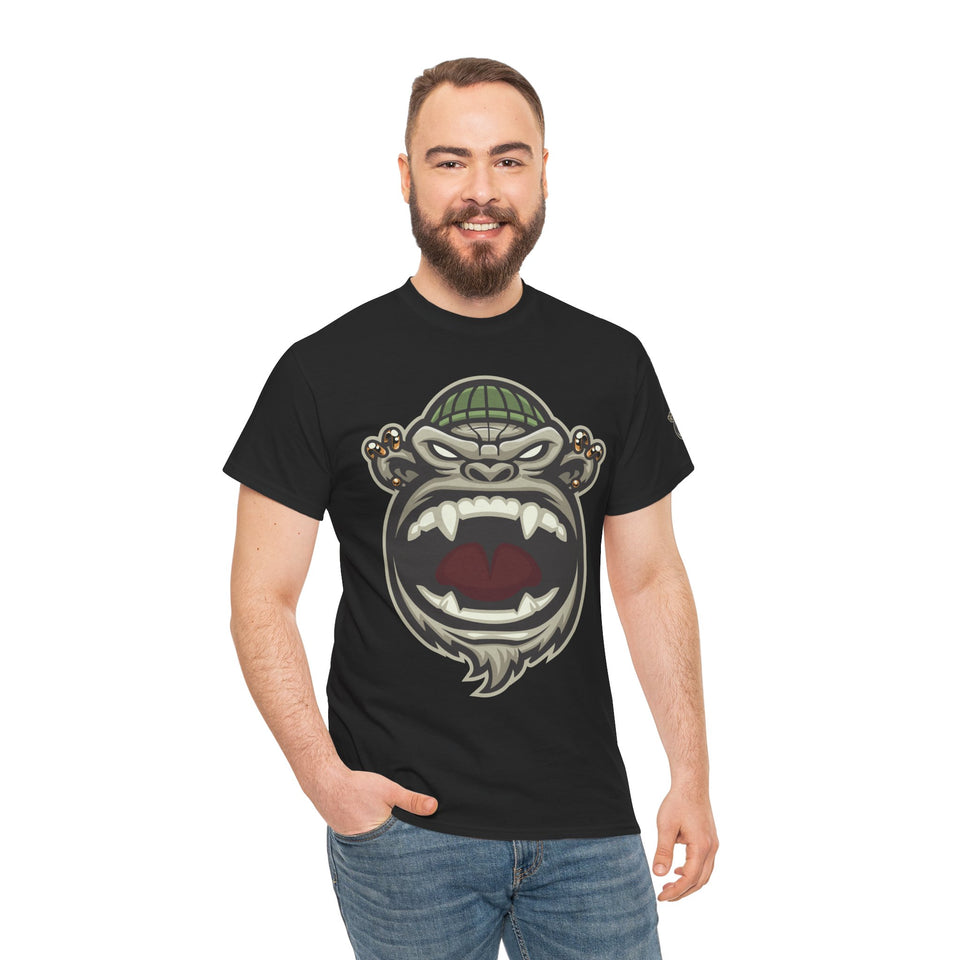 Unisex Heavy Cotton Tee - Fierce Gorilla Graphic T-Shirt