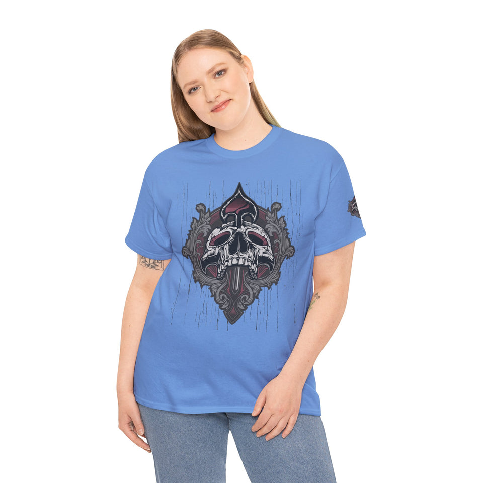 Vintage Skull Art Unisex Heavy Cotton Tee - Gothic Streetwear Fashion