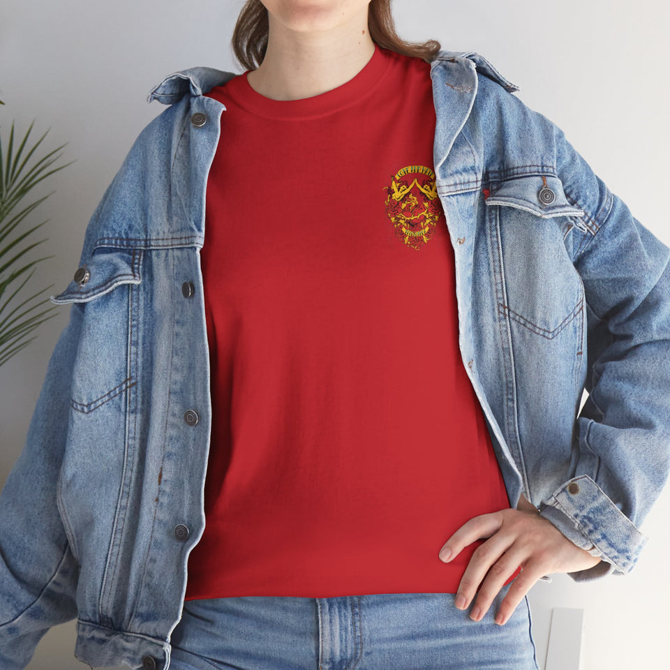Bold Graphic Unisex Heavy Cotton Tee - Love & Roses Design