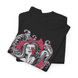 Gothic Graphic Unisex Heavy Cotton Tee - Vintage Style Horror Art