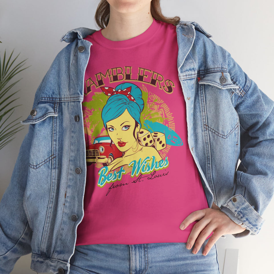 Vintage-Inspired Unisex Cotton Tee - "Best Wishes from St. Louis"