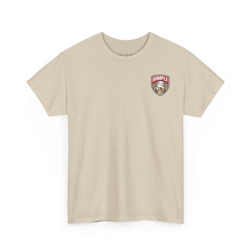 Unisex Heavy Cotton Tee - Eagle Baseball Graphic T-Shirt