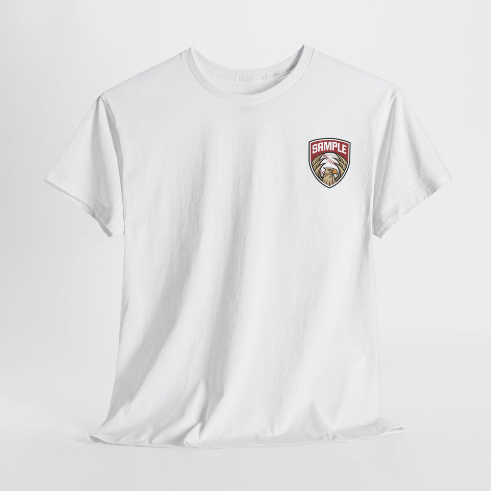 Unisex Heavy Cotton Tee - Eagle Baseball Graphic T-Shirt