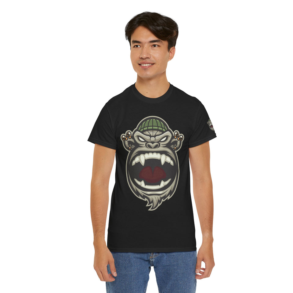 Unisex Heavy Cotton Tee - Fierce Gorilla Graphic T-Shirt