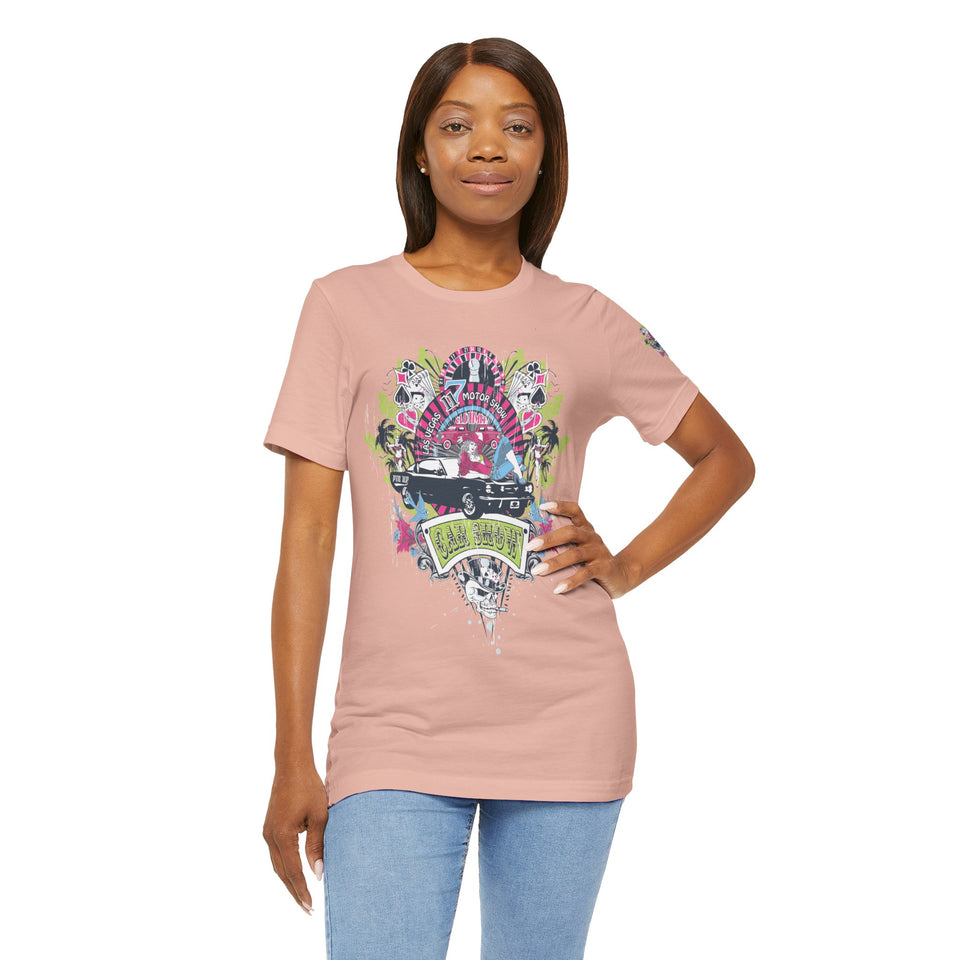 Retro Vibes Unisex Jersey Tee - Beach Cruiser Graphic