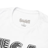 USA Flag Unisex Heavy Cotton Tee - Patriotic Graphic Tee for Independence Day & Casual Wear