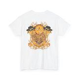 Unisex Heavy Cotton Tee - Vibrant Flame Character Graphic Tee