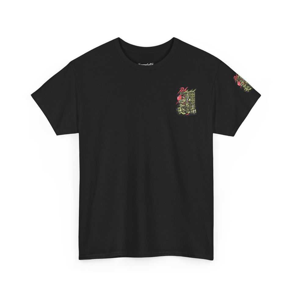 Vibrant Urban Art Unisex Heavy Cotton Tee – Street Style Graphic T-Shirt with Speaker Design
