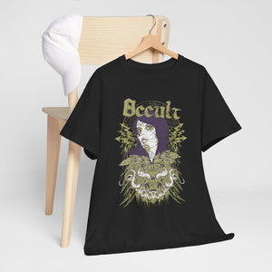 Gothic Occult Heavy Cotton Tee – Unisex Graphic Tee for Edgy Fashion Enthusiasts