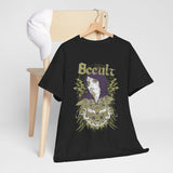 Gothic Occult Heavy Cotton Tee – Unisex Graphic Tee for Edgy Fashion Enthusiasts