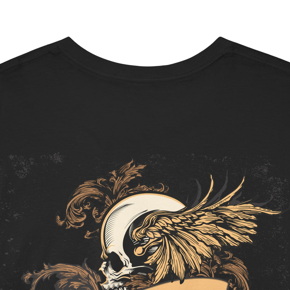 Edgy Graphic Tee - Skull & Warrior Design