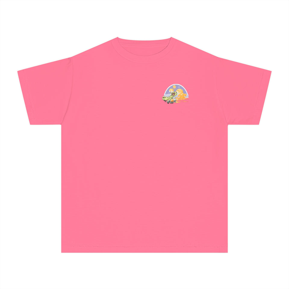 Youth Midweight Tee - Fun Dinosaur Graphic Tee for Kids