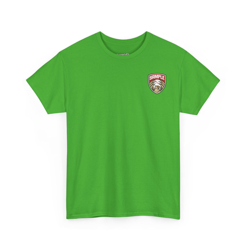 Unisex Heavy Cotton Tee - Eagle Baseball Graphic T-Shirt