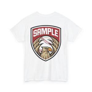 Unisex Heavy Cotton Tee - Eagle Baseball Graphic T-Shirt