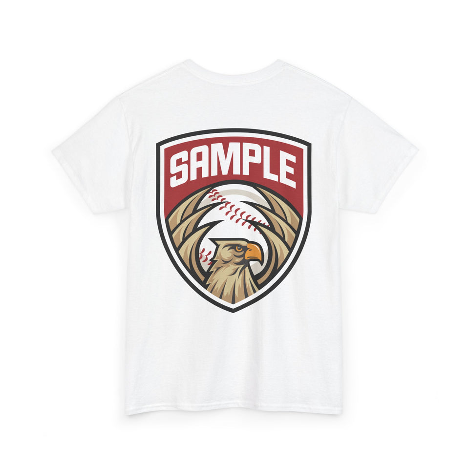 Unisex Heavy Cotton Tee - Eagle Baseball Graphic T-Shirt