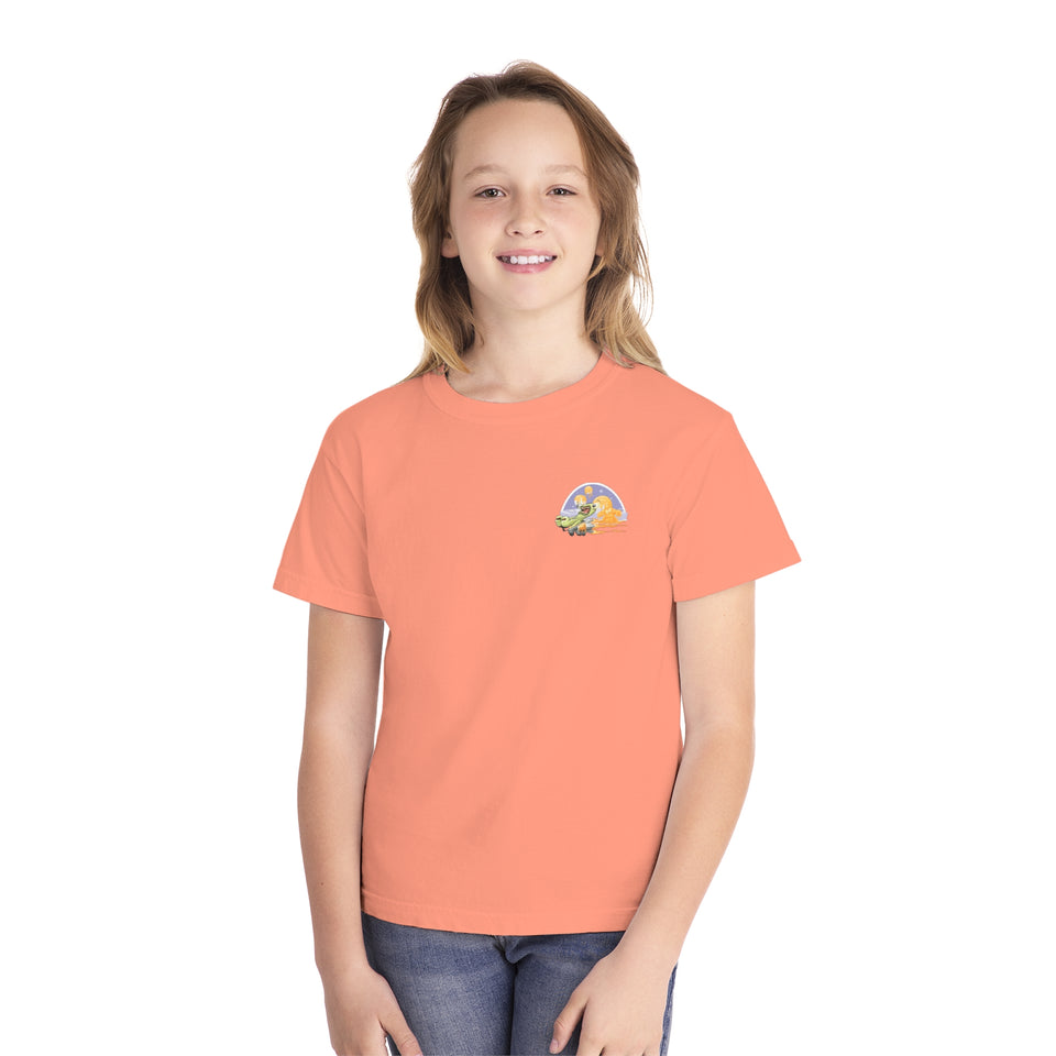 Youth Midweight Tee - Fun Dinosaur Graphic Tee for Kids