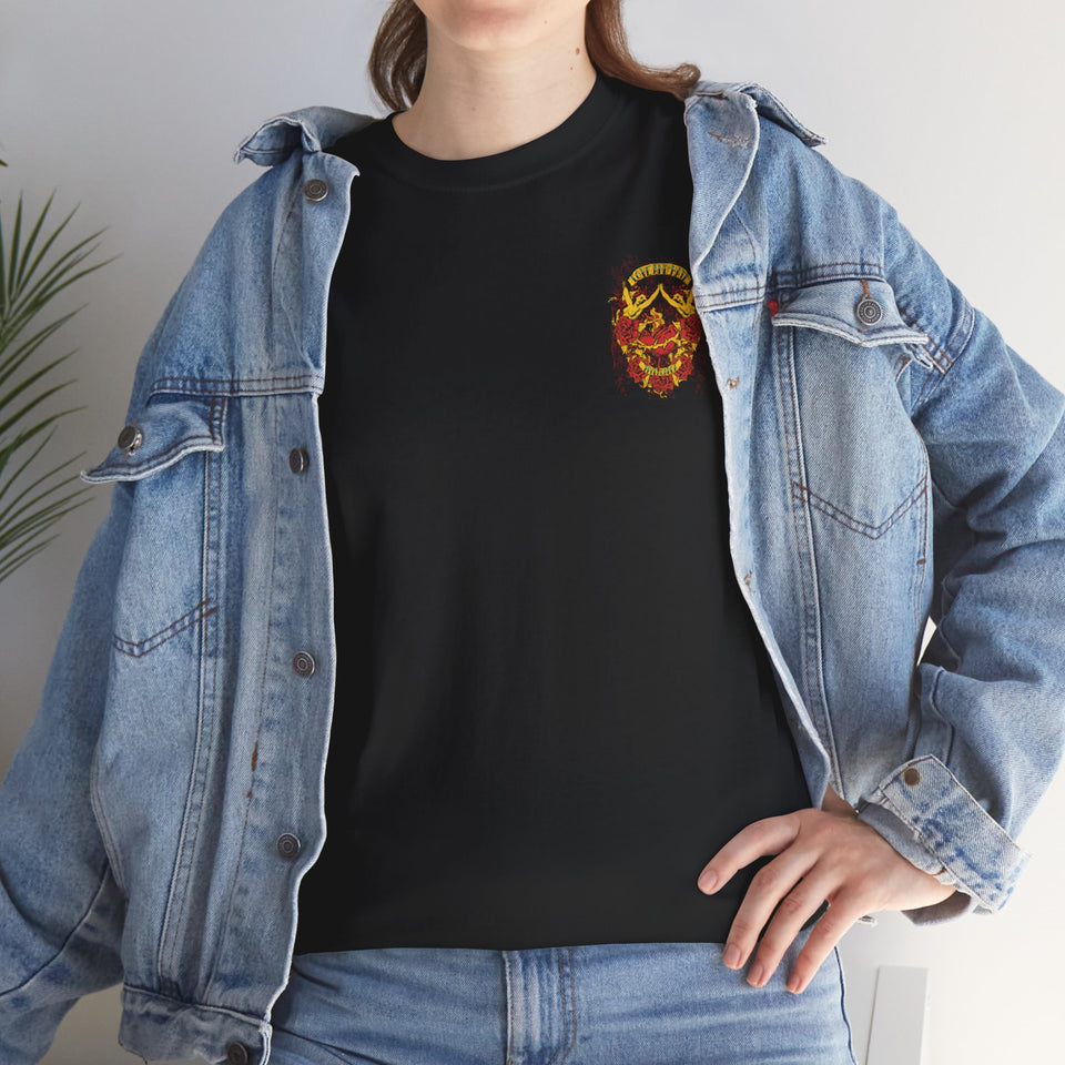 Bold Graphic Unisex Heavy Cotton Tee - Love & Roses Design