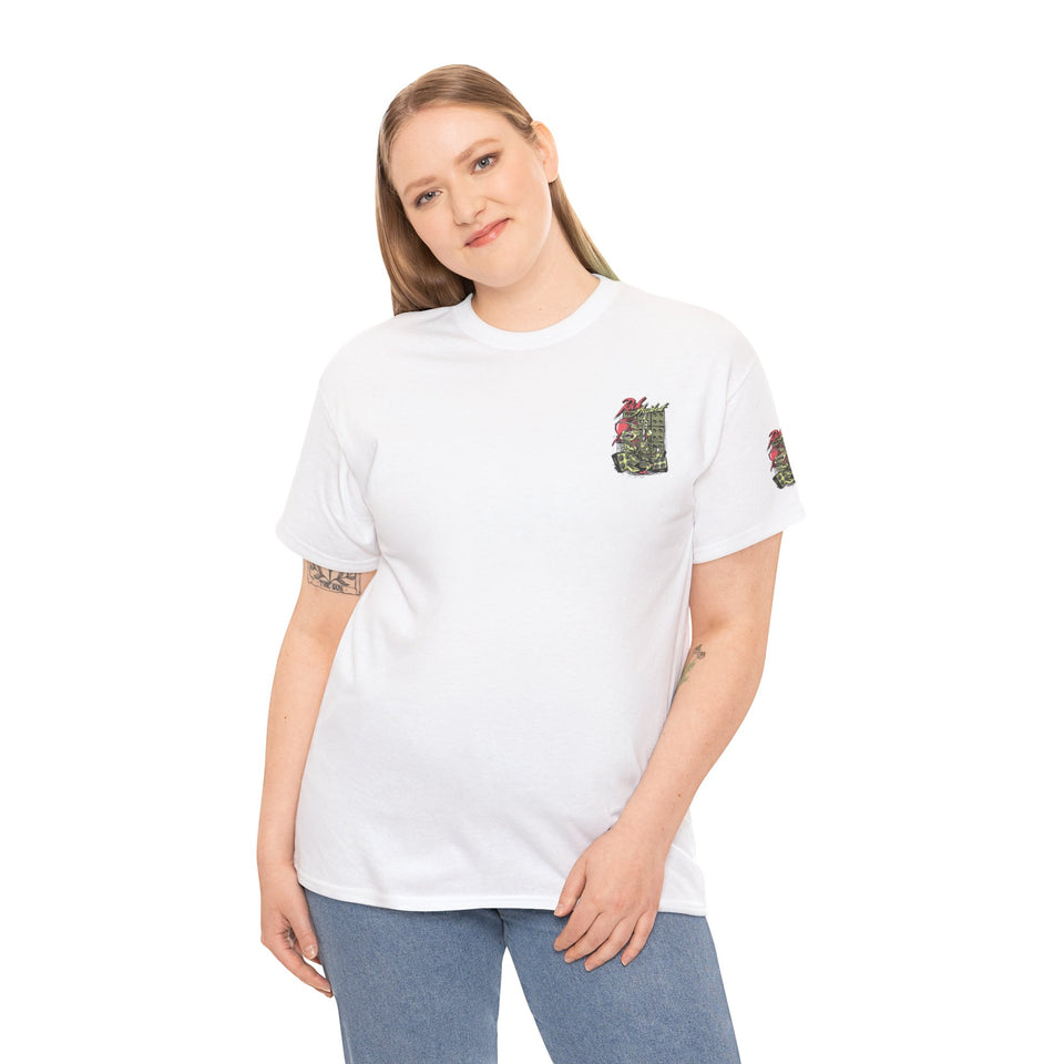 Vibrant Urban Art Unisex Heavy Cotton Tee – Street Style Graphic T-Shirt with Speaker Design