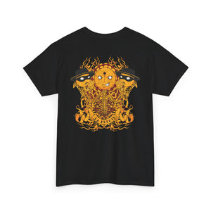 Unisex Heavy Cotton Tee - Psychedelic Skull Graphic Tee for Music Lovers
