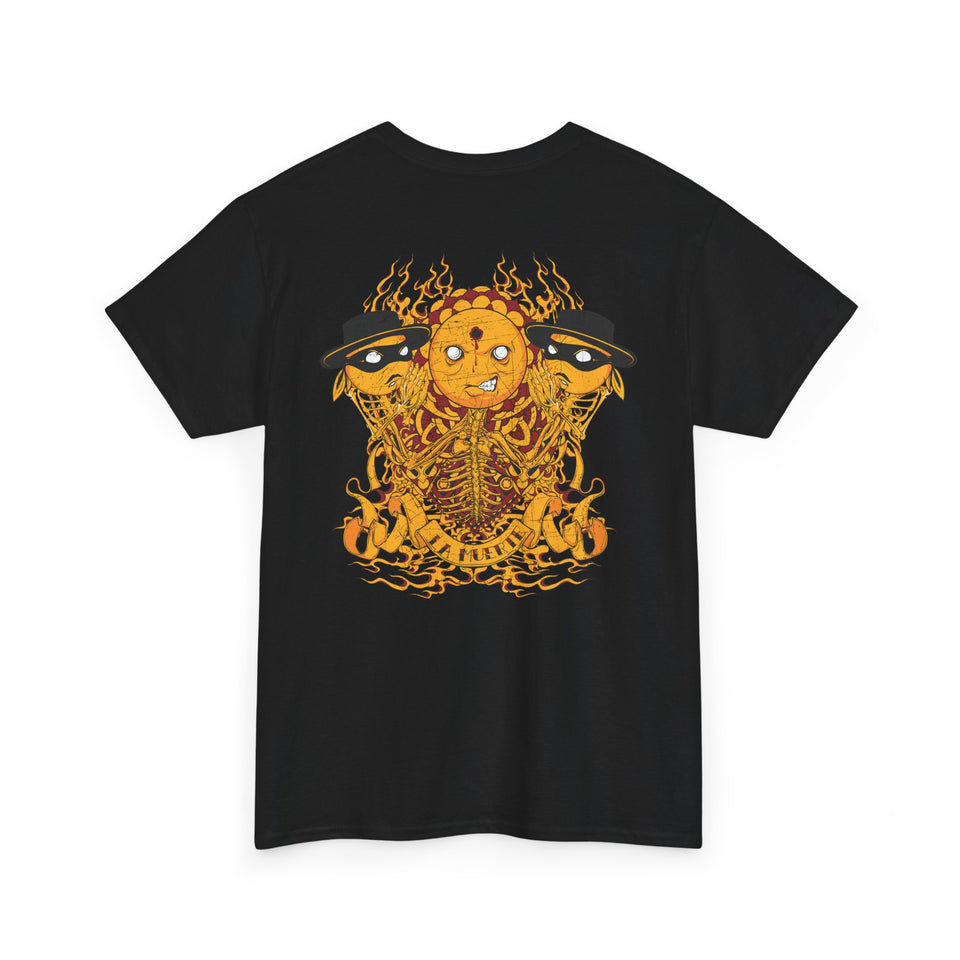 Unisex Heavy Cotton Tee - Psychedelic Skull Graphic Tee for Music Lovers