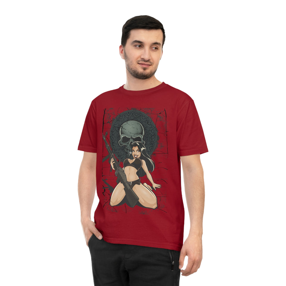 Rebellious Skull Graphic Unisex T-Shirt | Bold Yellow Design | Perfect for Edgy Casual Wear