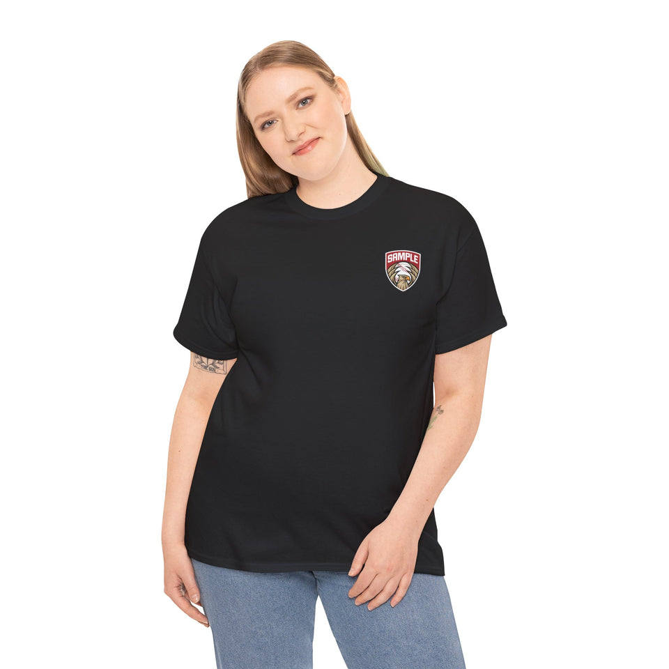 Unisex Heavy Cotton Tee - Eagle Baseball Graphic T-Shirt